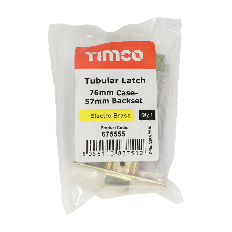 TIMCO Tubular Latch Electro Brass - 67mm