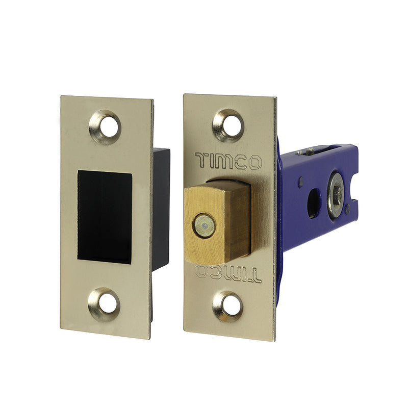 TIMCO Architectural Tubular Deadbolt Electro Brass & Satin Nickel - 103mm