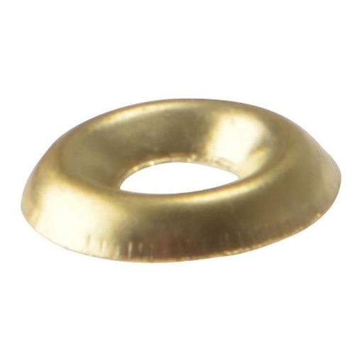 Forgefix Screw Cup Washers Solid Brass Polished No.10 Bag 200 ForgeFix - RockBottom Northampton