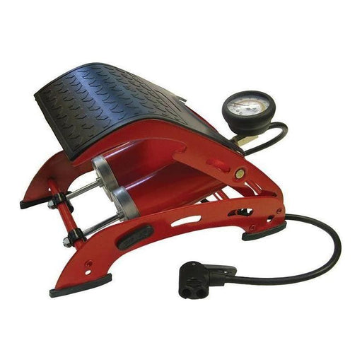 Faithfull Foot Pump Double Cylinder with Gauge Faithfull - RockBottom Northampton