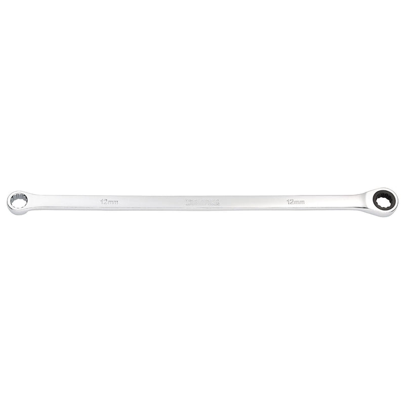 Draper Draper HI-TORQ Metric Extra-Long Double Ring Ratchet Spanner, 12mm Draper - Town Tools