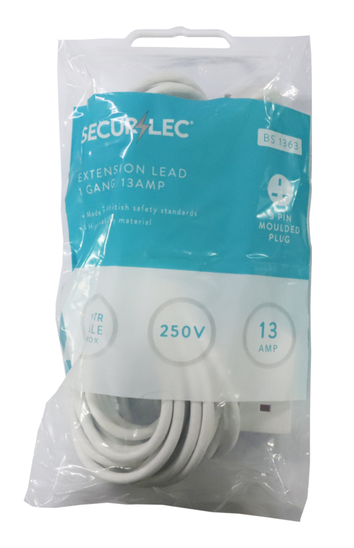 Securlec 1 Gang Extension Lead 10m 13 Amp