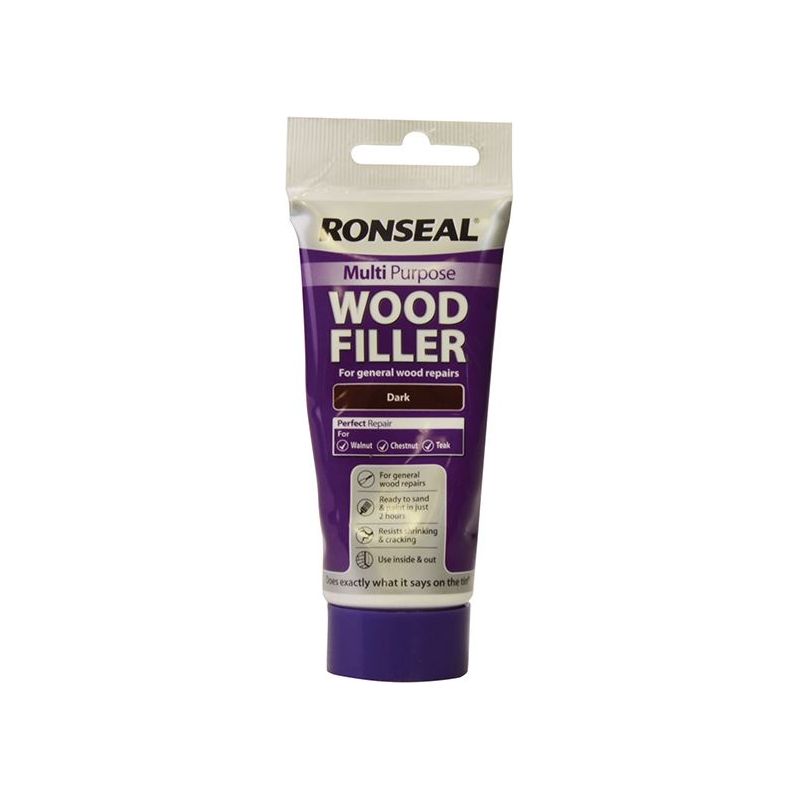 Ronseal Multipurpose Wood Filler Tube Dark 100g Ronseal - RockBottom Nothampton