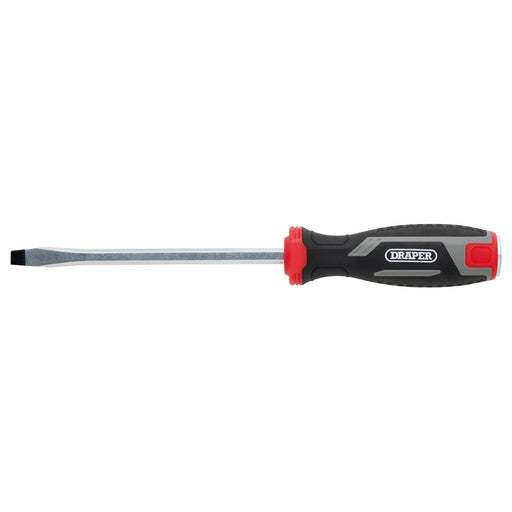 Draper Pound Thru Slotted Soft Grip Screwdriver, SL8 x 150mm Draper - Town Tools