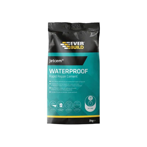 Everbuild Sika Jetcem Waterproofing Rapid Set Cement (Single 3kg Pack) Everbuild Sika - RockBottom Northamptin