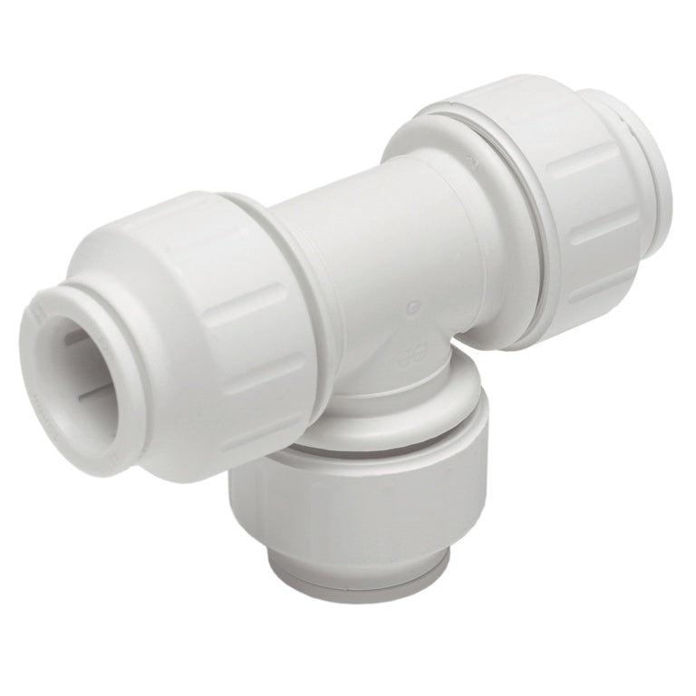 JG Speedfit Equal Tee Connector 10mm - White  Pack 10