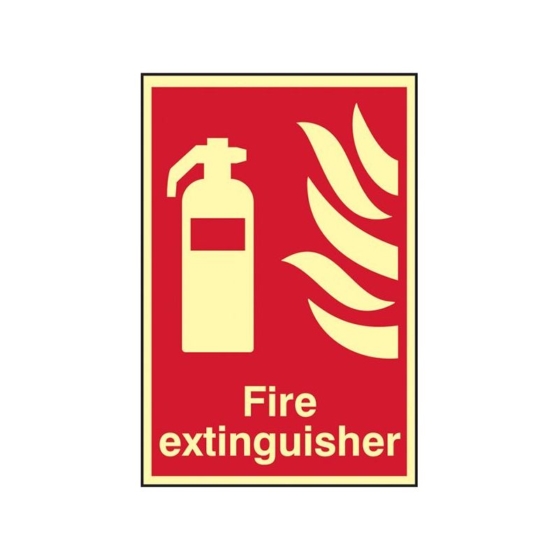 Scan Fire Extinguisher Photoluminescent - 200 x 300mm Scan - RockBottom Nothampton