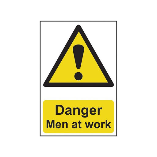 Scan Danger Men At Work - PVC Sign 200 x 300mm Scan - RockBottom Nothampton