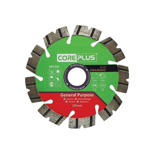 Coreplus GP125E Elite General-Purpose Diamond Blade 125mm CorePlus - RockBottom Northampton