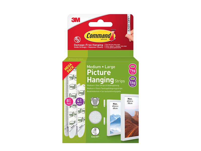 Command™ Picture Hanging Strips Medium and Large, Value Pack
