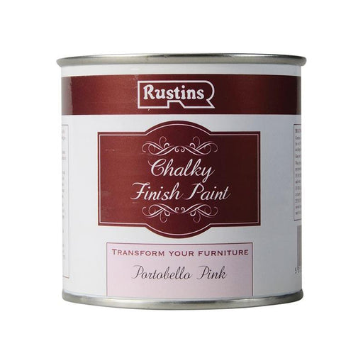 Rustins Chalky Finish Paint Portobello Pink 250ml Rustins - RockBottom Nothampton
