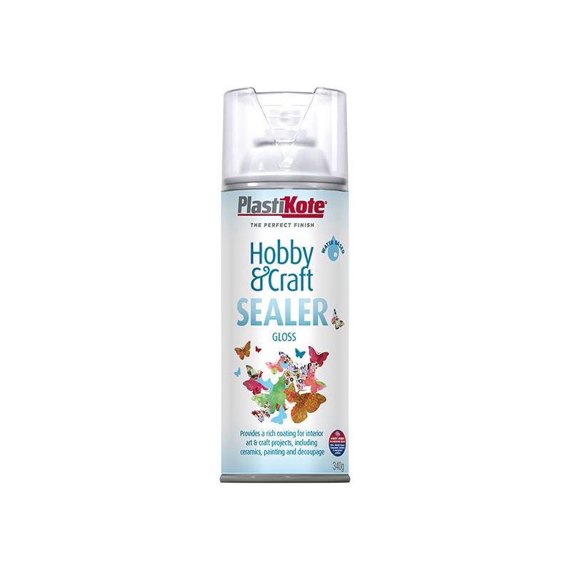 Plastikote Hobby & Craft Sealer Spray Clear Gloss 400ml PlastiKote - RockBottom Nothampton