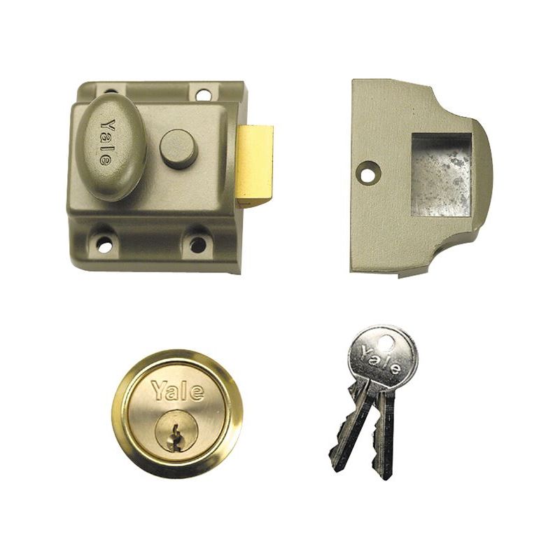 Yale Locks 706 Traditional Nightlatch 40mm Backset ENB Finish Box Yale Locks - RockBottom Northampton