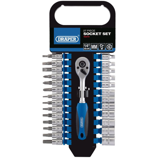 Draper Metric Socket Set, 1/4" Sq. Dr. (27 Piece) 16370 Draper - Town Tools 