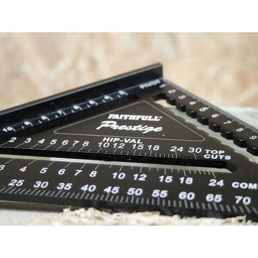 Faithfull Prestige Quick Square Black Aluminium 178mm (7in) Faithfull - RockBottom Northampton