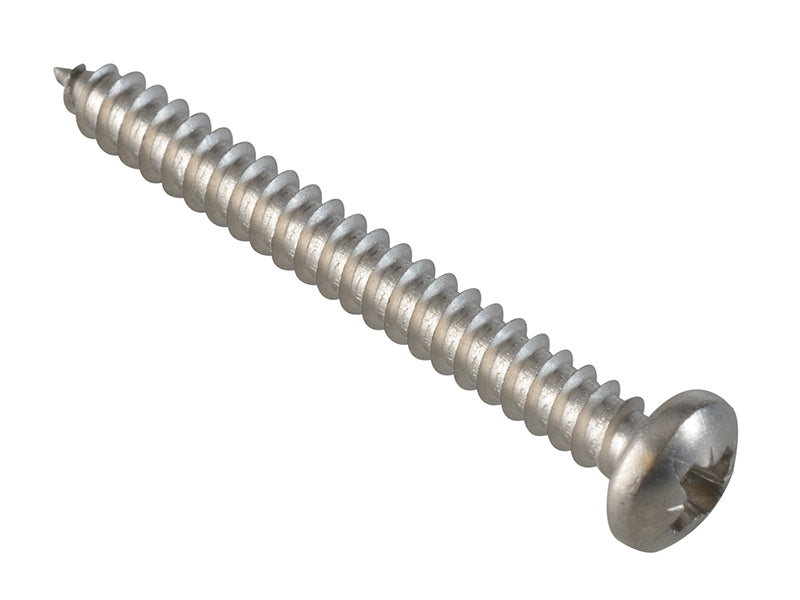 ForgeFix Self-Tapping Screw Pozi Compatible Pan Head SS 1.1/2in x 8 ForgePack 15