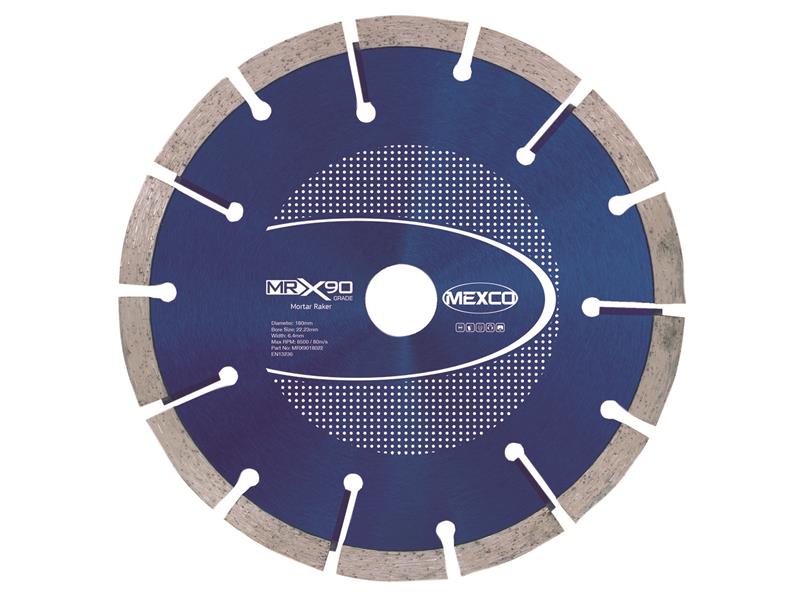 MEXCO - X90 Grade Mortar Raking Diamond Blade 180 x 22mm