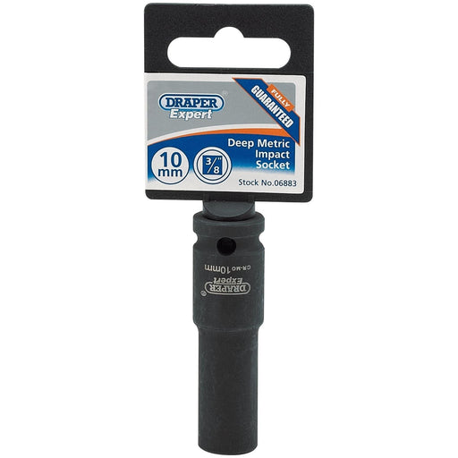 Draper Expert HI-TORQ 6 Point Deep Impact Socket, 3/8" Sq. Dr., 10mm Draper - Town Tools 