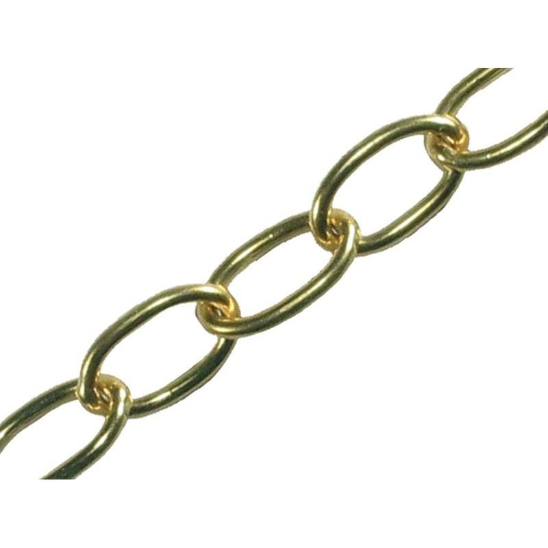 Faithfull Oval Chain 2.3mm x 10m Polished Brass Faithfull - RockBottom Northampton