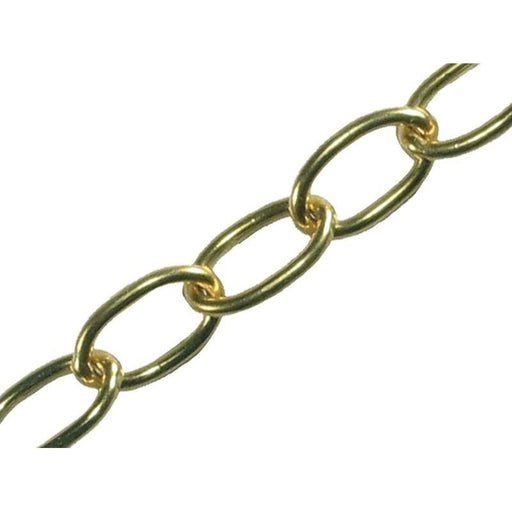 Faithfull Oval Chain 2.3mm x 10m Polished Brass Faithfull - RockBottom Northampton