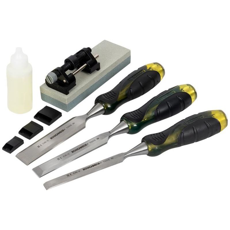 Roughneck Bevel Edge Chisel & Sharpening Kit, 6 piece Roughneck - RockBottom Nothampton