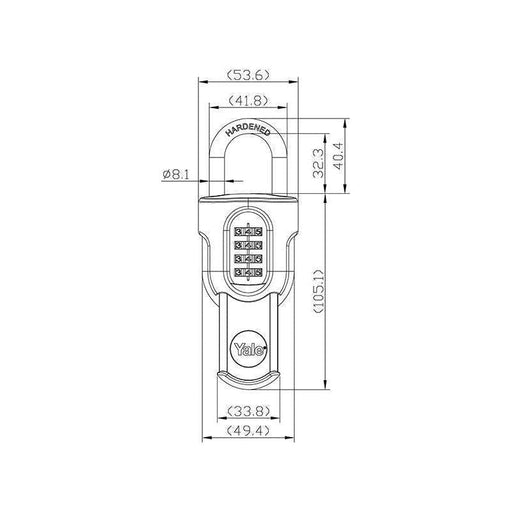 Yale Locks Combi Padlock with Slide Cover 50mm Yale Locks - RockBottom Northampton