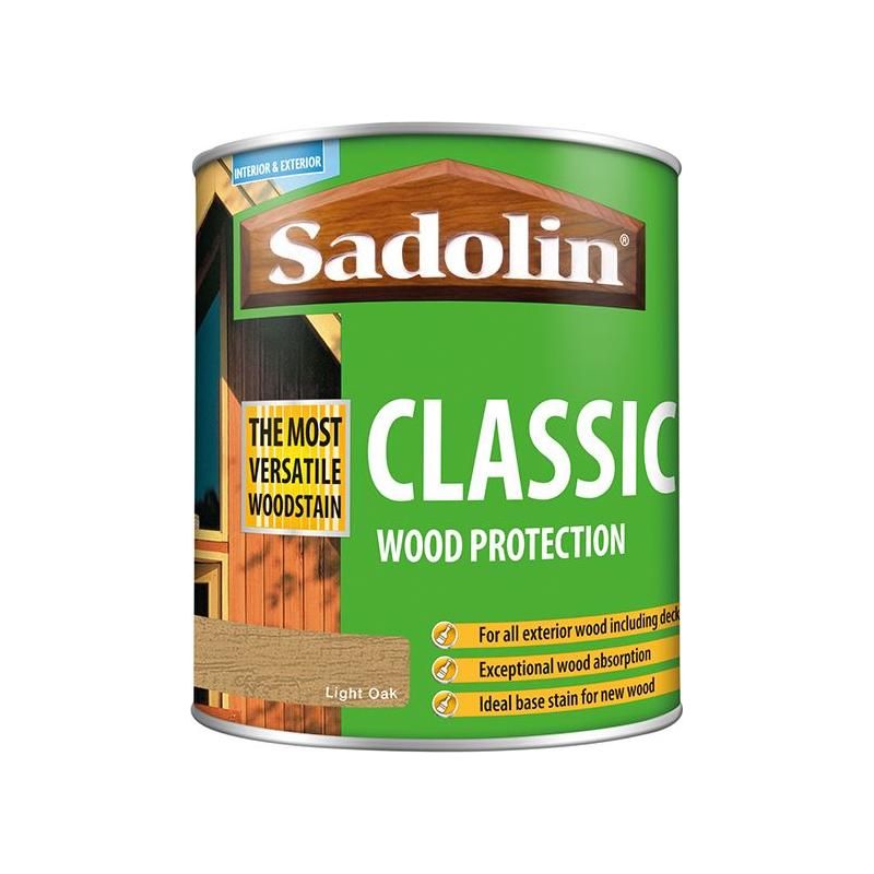 Sadolin Classic Wood Protection Light Oak 1 litre Sadolin - RockBottom Nothampton