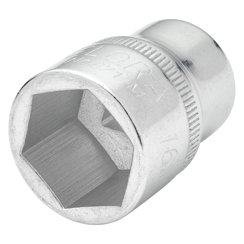 Draper Elora Hexagon Socket, 3/8" Sq. Dr., 16mm Draper - Town Tools