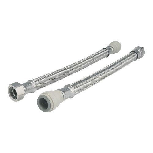 JG Speedfit braided hose 500mm long - 22mm x 3/4" tap connector