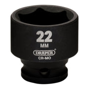 Draper Draper HI-TORQ Metric Impact Socket, 3/8" Sq. Dr., 22mm Draper - Town Tools