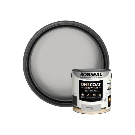 Ronseal One Coat Everywhere Interior Slate Grey Matt 2.5 litre Ronseal - RockBottom Nothampton