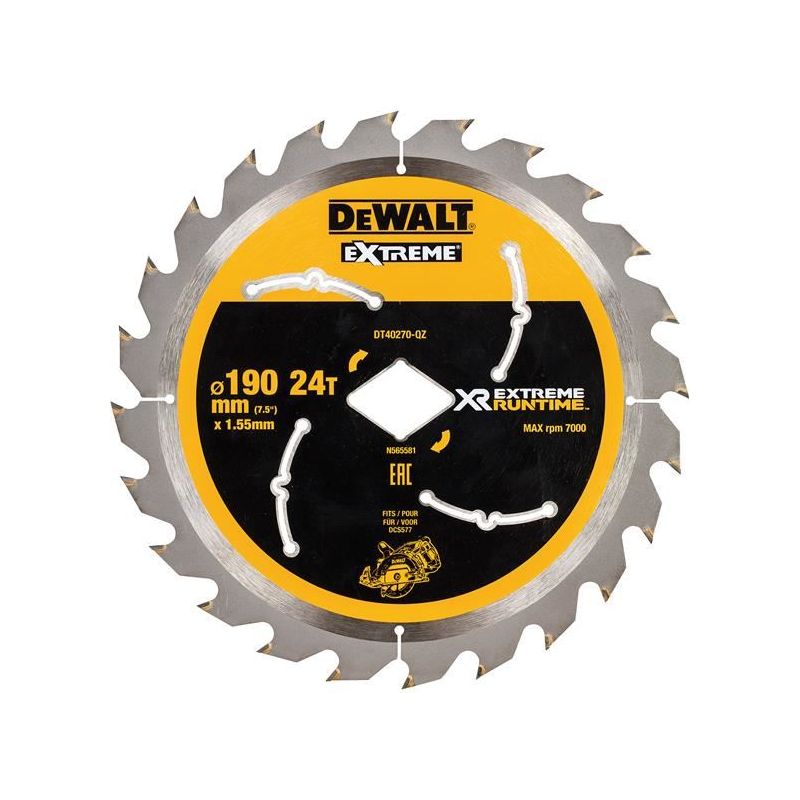 Dewalt Power Tools Extreme Runtime FlexVolt Circular Saw Blade 190mm x Diamond x 24T DeWALT Power Tools - RockBottom Northampton