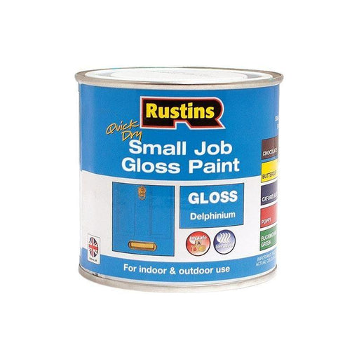 Rustins Quick Dry Small Job Gloss Paint Delphinium 250ml Rustins - RockBottom Nothampton