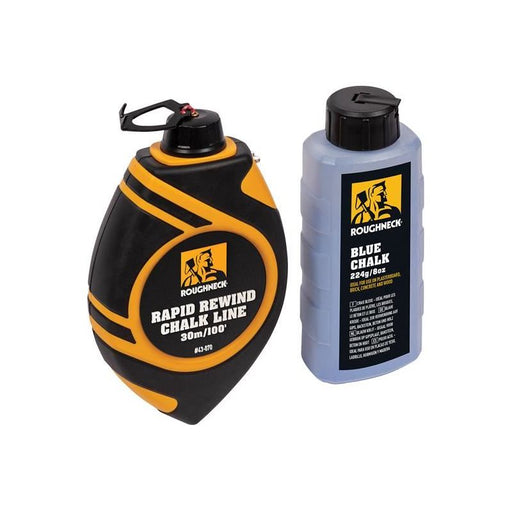 Roughneck Rapid Rewind Chalk Line Reel Set 30m Roughneck - RockBottom Nothampton