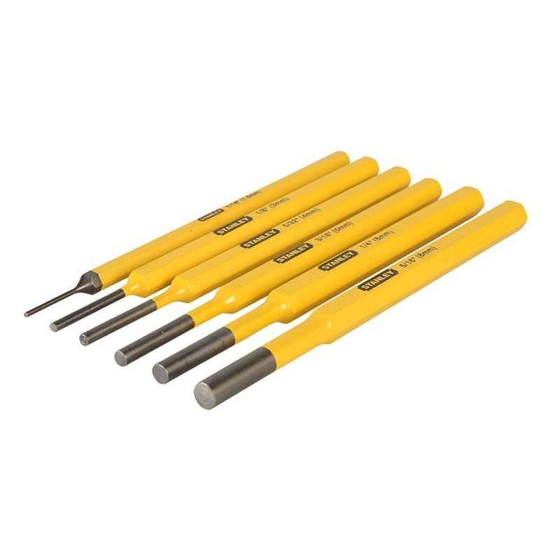 Stanley® Hand Tools Parallel Pin Punch Set, 6 Piece STANLEY® Hand Tools - RockBottom Nothampton