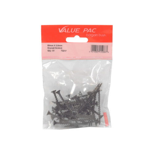 50mm x 3.5mm Drywall Screws (Pack of 25)