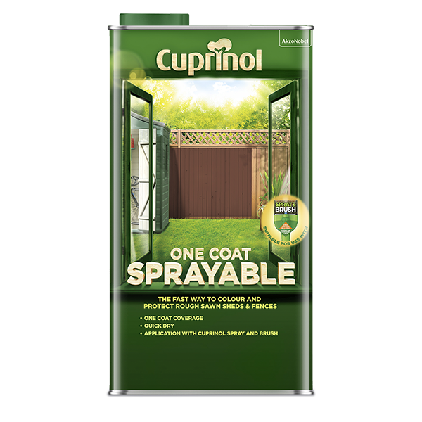 Cuprinol One Coat Sprayable Fence Treatment 5L Rich Cedar