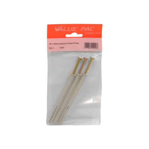 M8 x 100mm Hammer In Frame Fixings