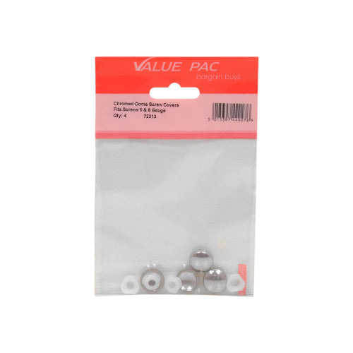 Chromed Plastic Dome Screw Cover