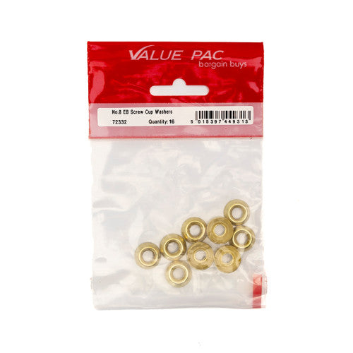 No 8 EB Screw Cup Washers (Pack of 16)