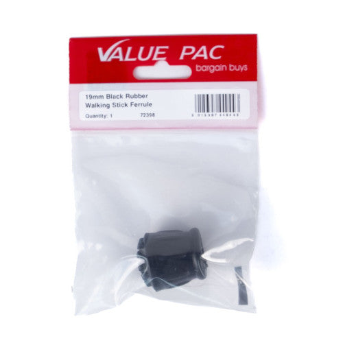 19mm Black Rubber Walking Stick Ferrule