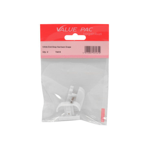 White End Stop Harrison Drape 2pk