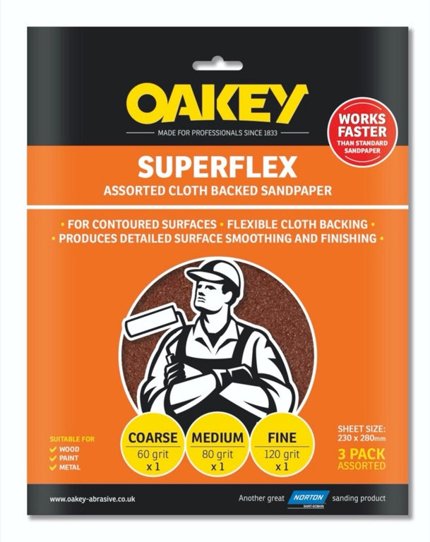 Norton Oakey Superflex - 280 x 230mm Assorted (1 x C, 1 x M, 1 xF)
