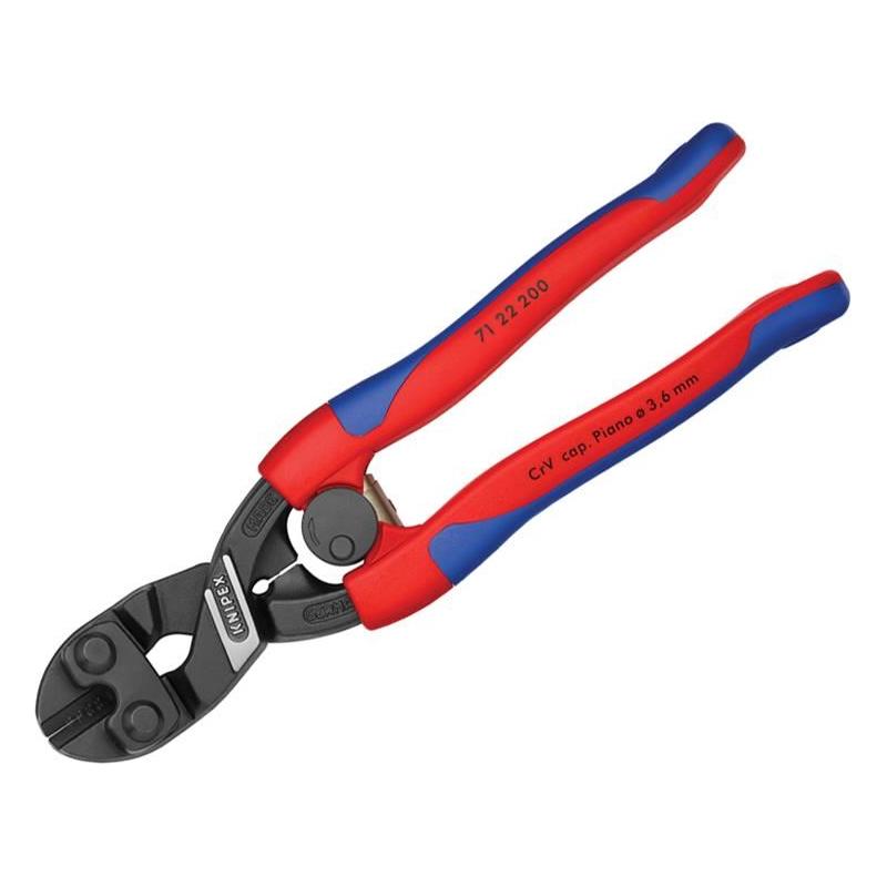 Knipex CoBolt® Compact Bolt Cutters 20° Head Multi-Component Grip 200mm Knipex - RockBottom Northampton
