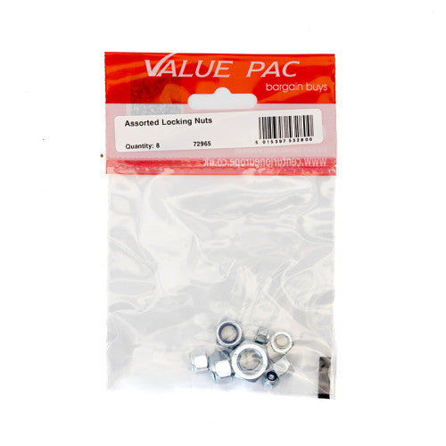 Assorted Locking Nuts (Pack of 8)