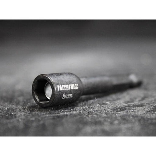Faithfull Magnetic Impact Nut Driver 8mm x 1/4in Hex Faithfull - RockBottom Northampton