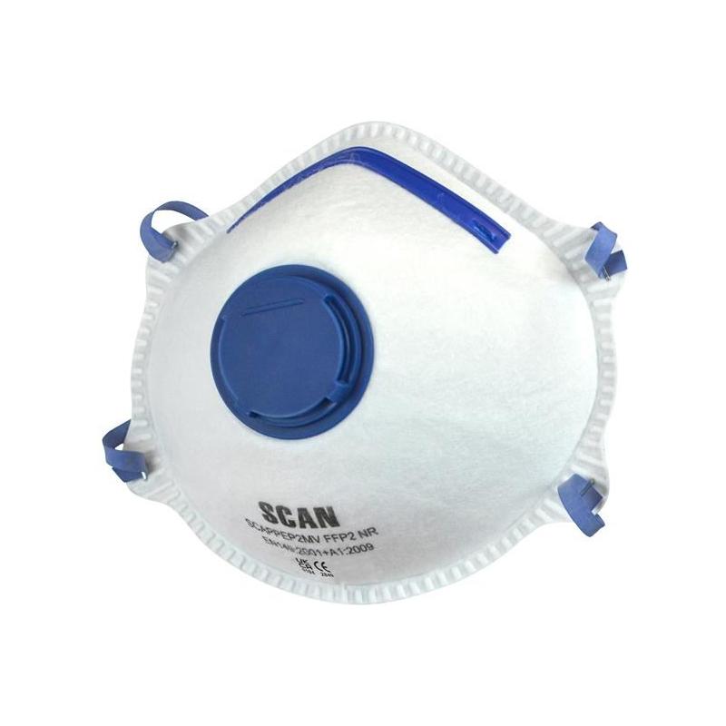 Scan Moulded Disposable Mask Valved FFP2 Protection (Pack 10) Scan - RockBottom Nothampton