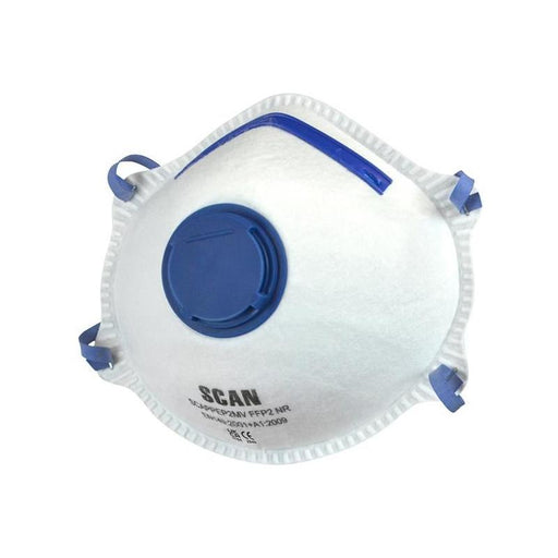 Scan Moulded Disposable Mask Valved FFP2 Protection (Pack 10) Scan - RockBottom Nothampton