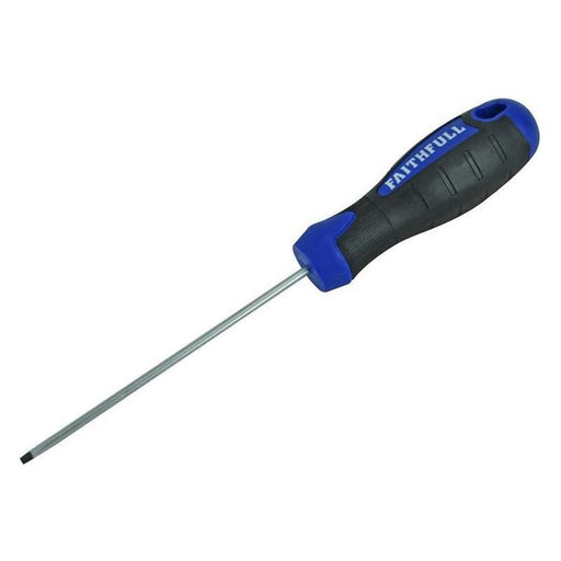 Faithfull Soft Grip Screwdriver Flared Slotted Tip 5.5 x 100mm Faithfull - RockBottom Northampton