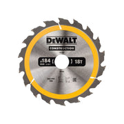 Dewalt Power Tools Portable Construction Circular Saw Blade 184 x 30mm x 18T DeWALT Power Tools - RockBottom Northampton